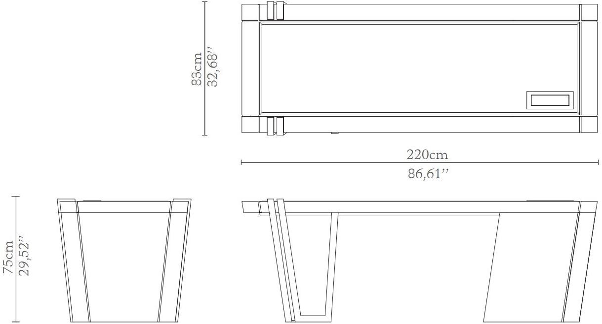 LUXXU Стол из лакированного дерева Apotheosis sun-id-1459056 - Вид №2