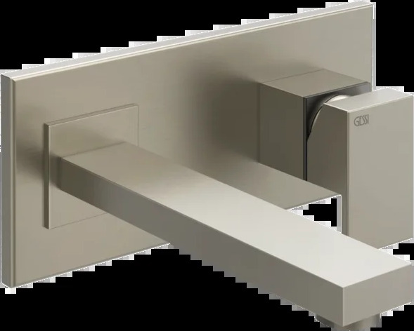 Смеситель для умывальника 44836 149 Gessi Rettangolo МАТОВЫЙ НИКЕЛЬ FINOX