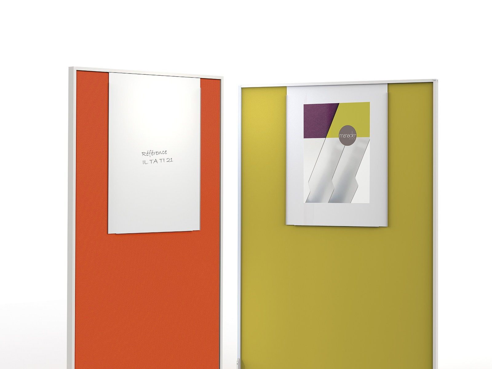 Тканевая обшитая отдельно стоящая офисная акустическая перегородка Manade остров ARCH-00121349 - Вид №3