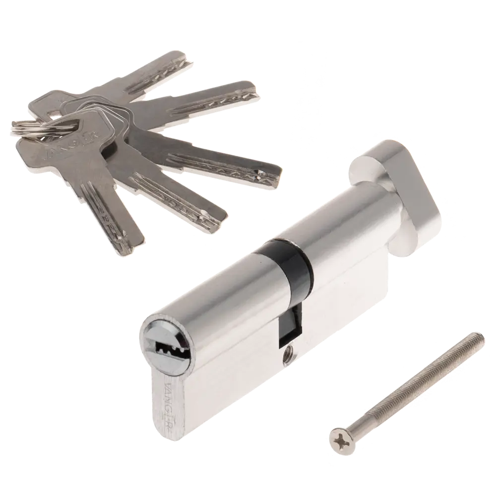 Цилиндр Vanger VM-90 45x45 мм ключ-вертушка цвет хром STLM-2124331