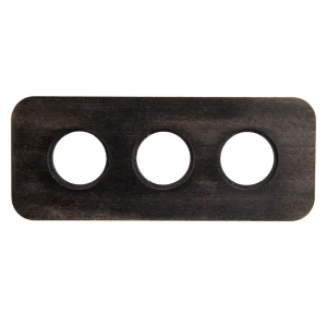 Рамка для розеток и выключателей Electraline Верди 3 поста цвет черный