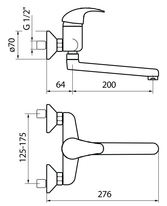 SX910101015 Смеситель для кухни , хром Webert Sax - Вид №1