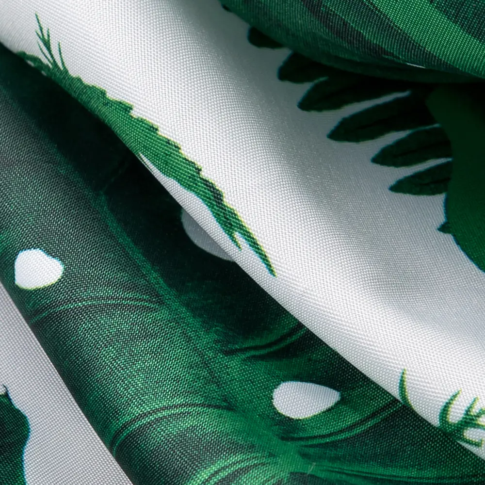 Штора для ванны Manu 180x200 см, полиэстер, цвет белый/зелёный WESS STLM-2154002 - Вид №6