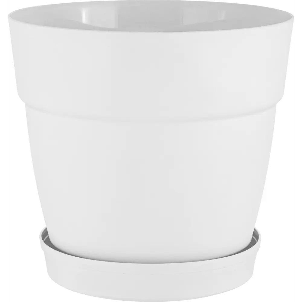 Горшок цветочный INGREEN Villa De Fiori 36 см белый с колесами 89373297 STLM-0960496