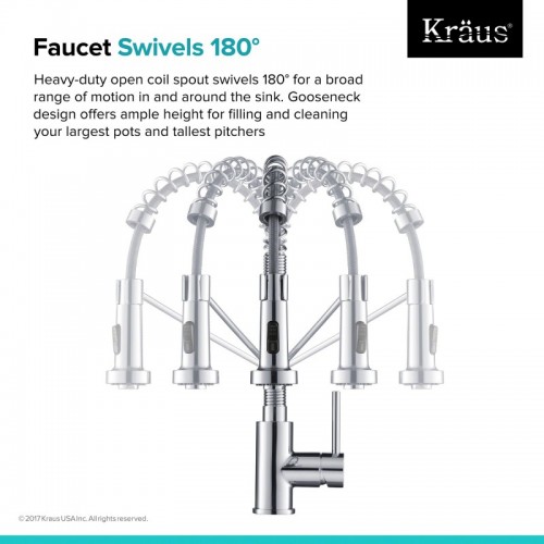 Кухонные смесители Bolden KPF-1610SSCH латунь krausru  - Вид №6