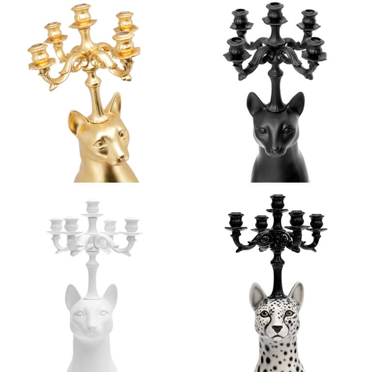 600487-BW ABHIKA СВЕЧА.ЕГИПЕТСКИЙ КОШКА BLACK/WHITE  - Вид №5