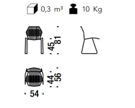 Стул из плетеной инженерной пластмассы MOROSO Tropicalia ARCH-00102089 - Вид №7
