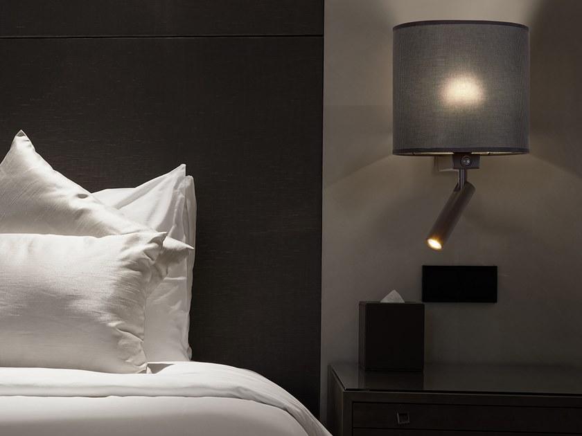 luxcambra Настенный светильник из металла и ткани с лампой для чтения  Oita_led_screen_2421  - Вид №4