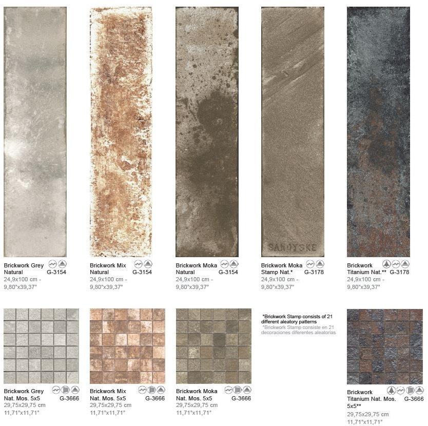 Aparici Пол из керамогранита под бетон Brickwork sun-id-1509265 - Вид №4