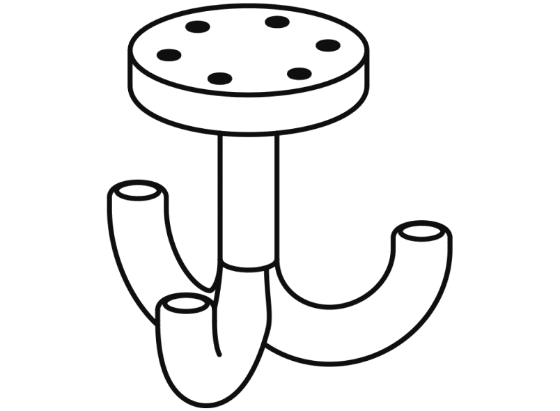 477.90.050 тройной крючок HEWI System 111 | Polyamid  - Вид №20