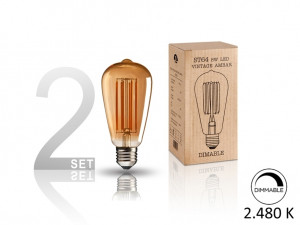 064088 Комплект 2 ламп Vintage ST64 8WE27 с регулируемой яркостью Schuller