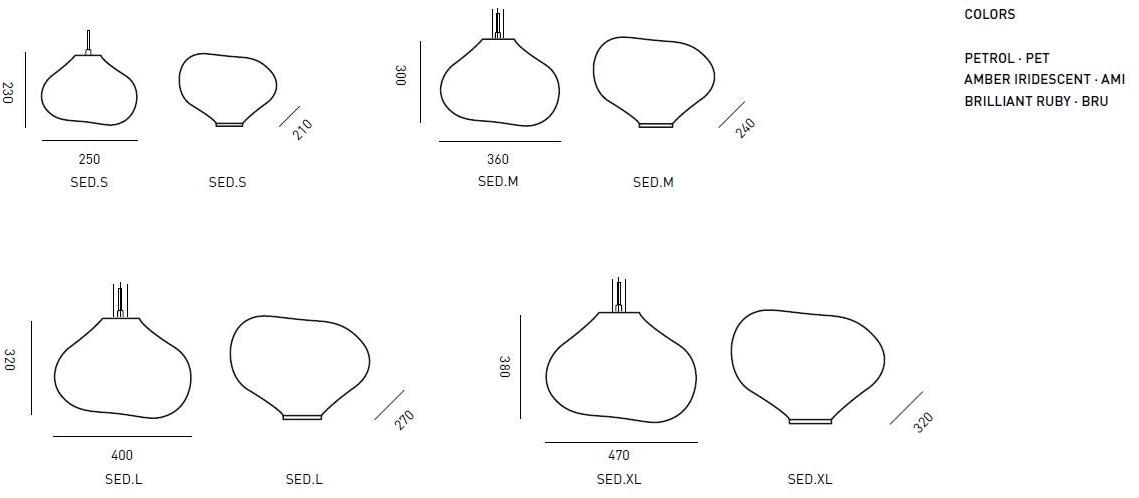 ELOA Подвесной светильник / настольная лампа из дутого стекла sun-id-1467840 - Вид №13