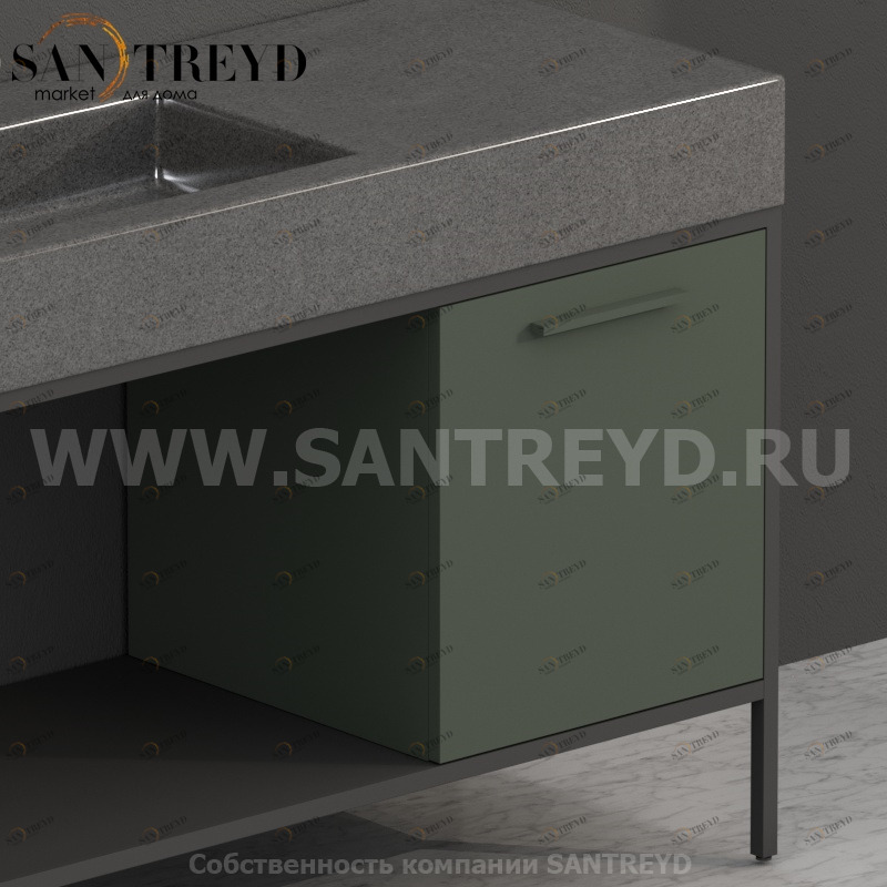 SD4548FE2 Тумба с открывающейся правой створкой (с 1 стеклянной полкой) Globo Ceramica Globo INCANTHO