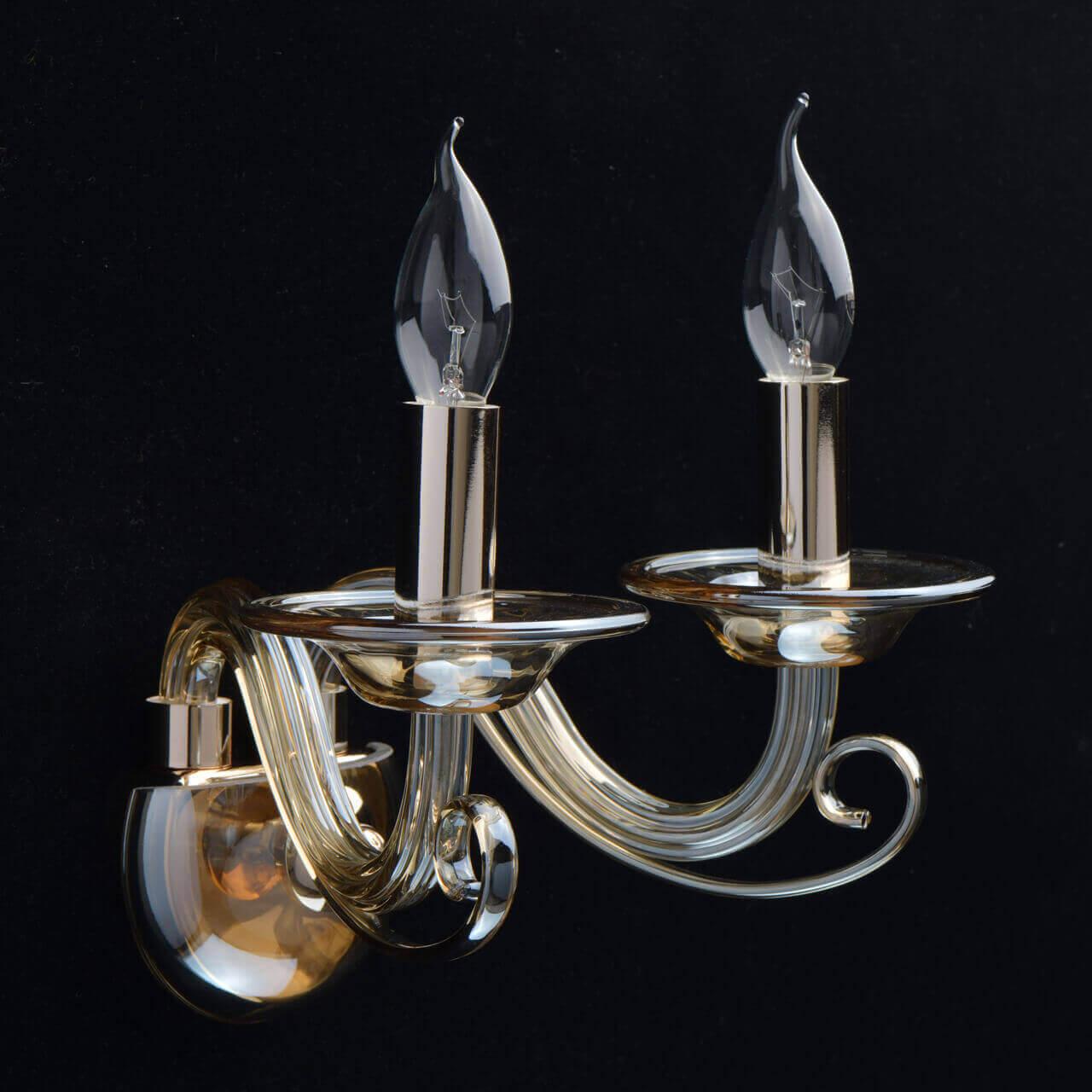 Бра на 2 лампы золотое "Элла" 483023002 MW-LIGHT СВЕЧА 00-3931508 Золото;прозрачный  - Вид №2