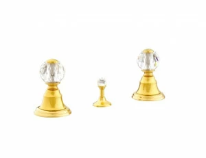 037122.000.62 Биде с тремя отверстиями и кристаллами сваровски Сатин никель