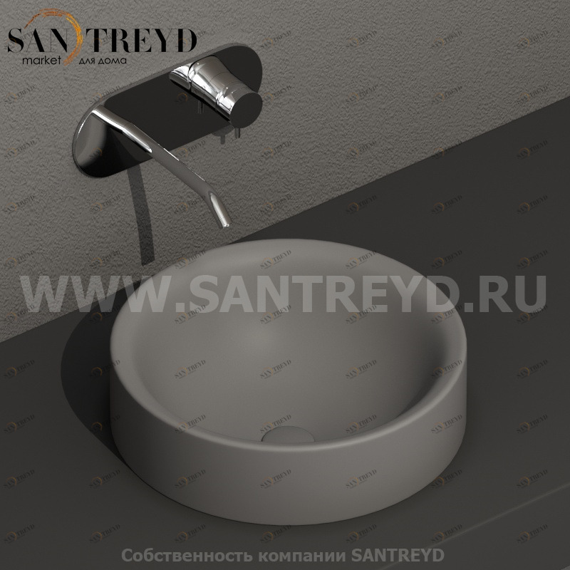 355889 Накладная раковина на столешницу  круглая Kerasan Nolita