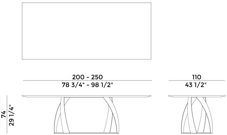 Potocco Прямоугольный мраморный стол Bon bon 770/tg-r - Вид №3