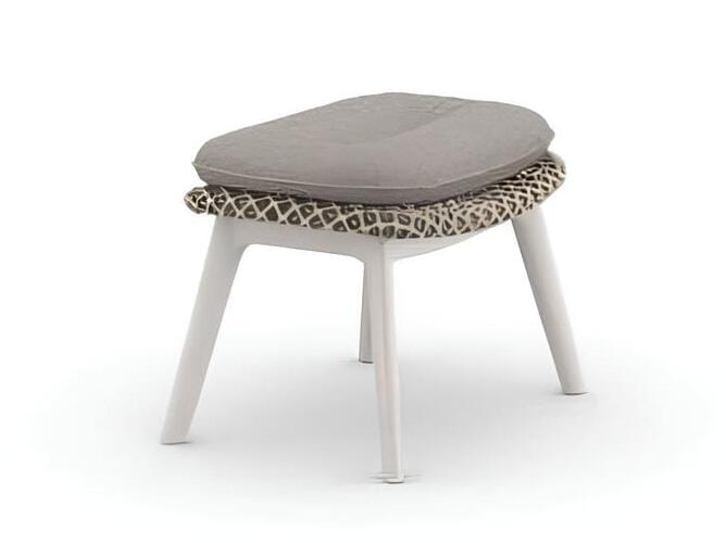 Алюминиевая и тканевая прямоугольная Садовая подставка для ног DEDON MBRACE ALU ARCH-00049997