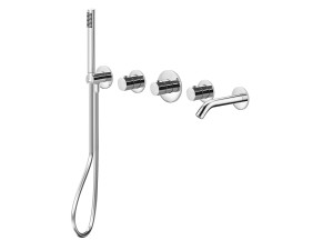 Термостатический настенный смеситель для ванны с ручным душем