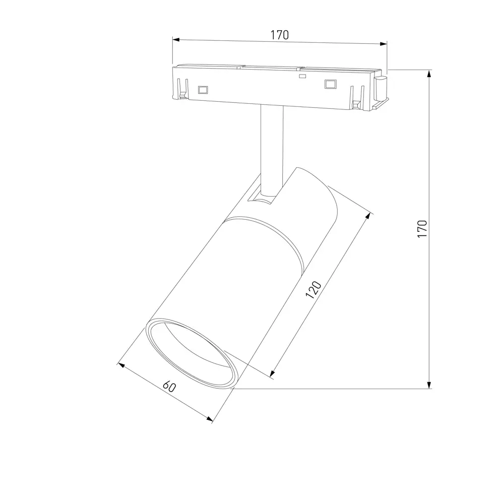 Трековый светильник Elektrostandard Slim Magnetic магнитный 12 Вт 4200 K 4 м² цвет черный STLM-2206948 - Вид №3