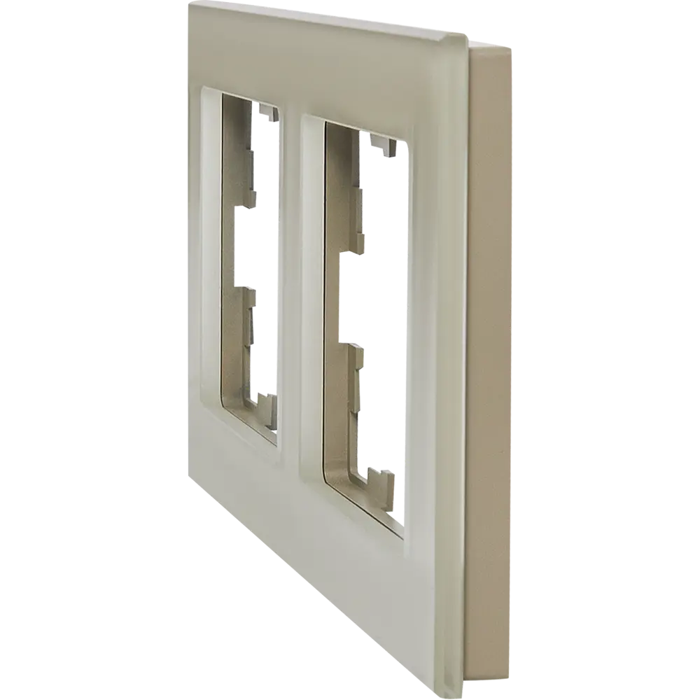 Рамка для розеток и выключателей IEK Brite 2 поста цвет дымчатый 87761316 STLM-2075026 - Вид №1