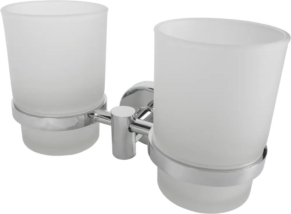 Двойной подстаканник MR PENGUIN Sonata для зубных щеток, хром 14254116