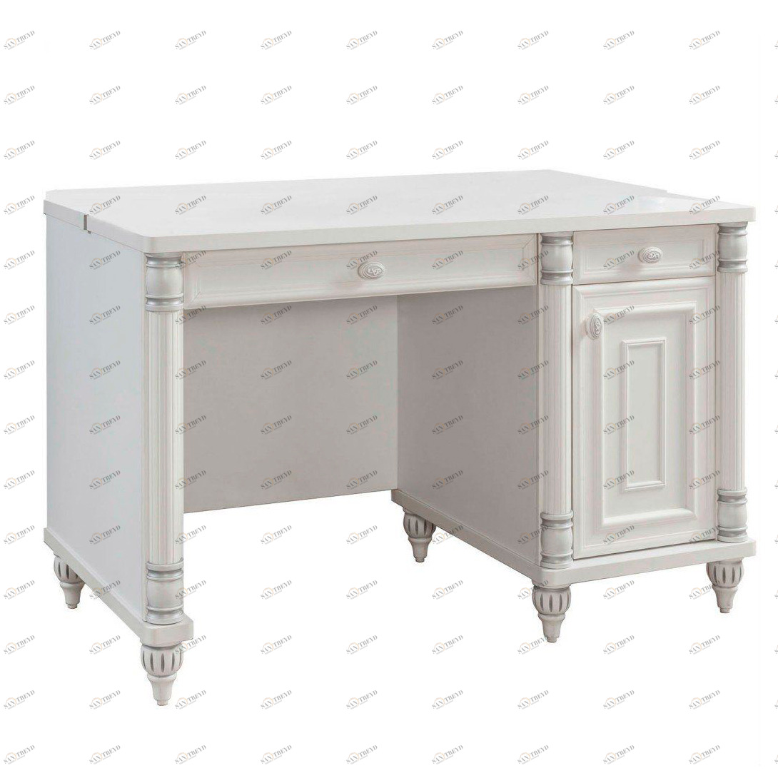 Письменный стол белый с ящиками и дверцей 117 см Romantic CILEK ROMANTIC 00-3832446 Белый Santreyd