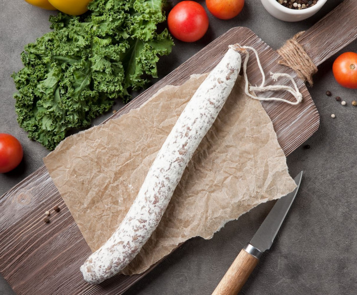 9549 Колбаса Фуэт сыровяленная полусухая с благородной белой плесенью Вкусляндия  - Вид №2