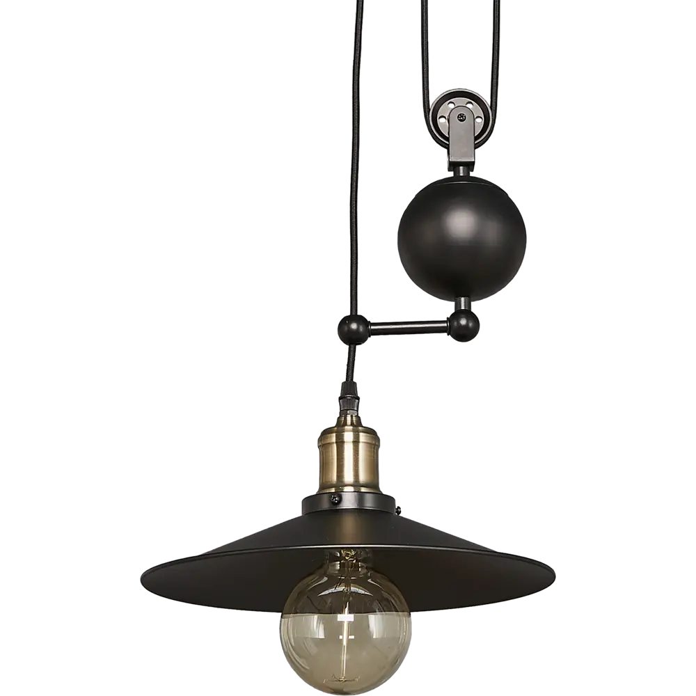 Светильник подвесной Minsk, 1 лампа, 9 м², цвет черный LAMPLANDIA STLM-2039387 - Вид №3