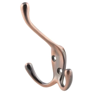 Крючок тройной, металл, цвет медный