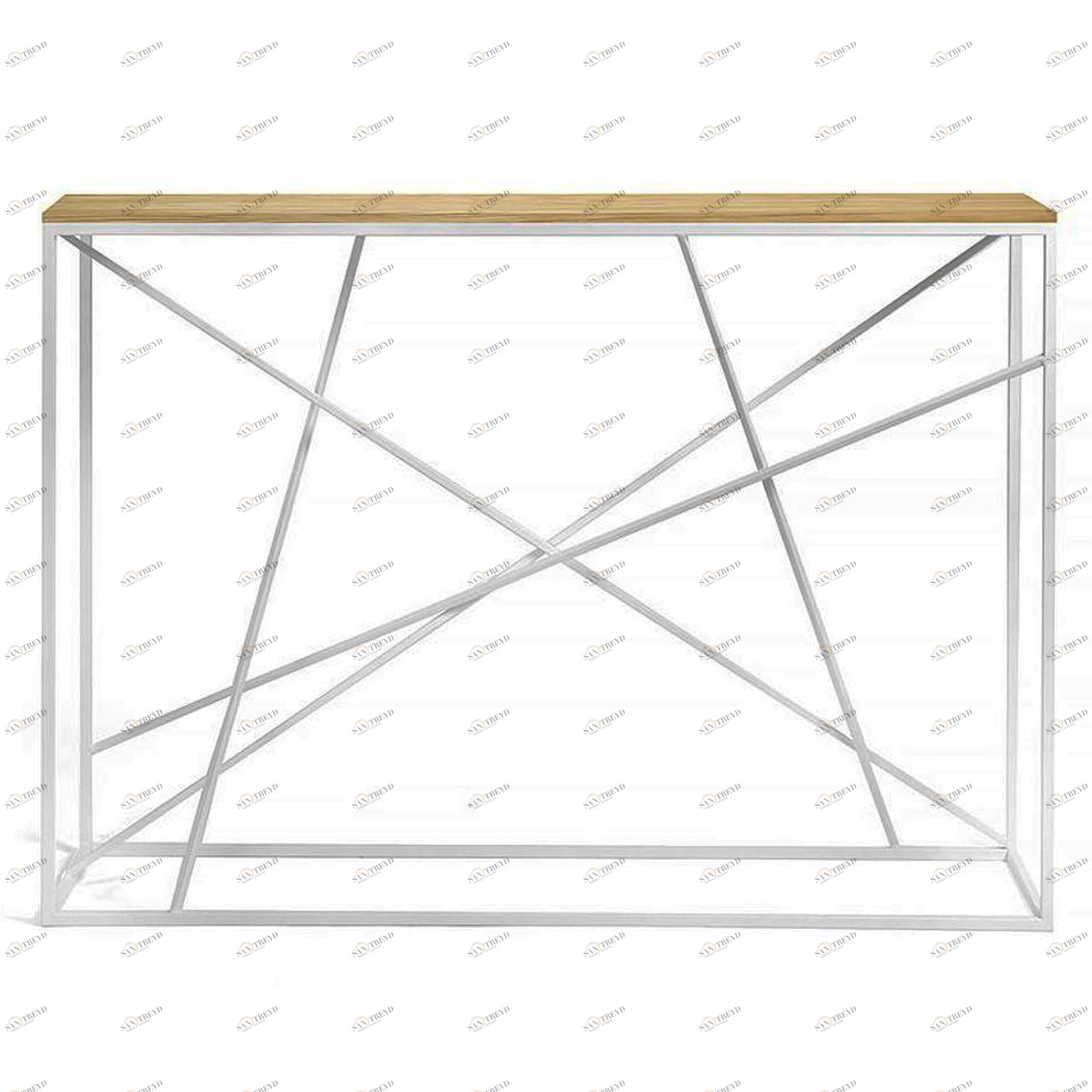 Консоль белая с деревянной столешницей, светлый дуб Wilson INTELLIGENT DESIGN  261015 Бежевый;белый 