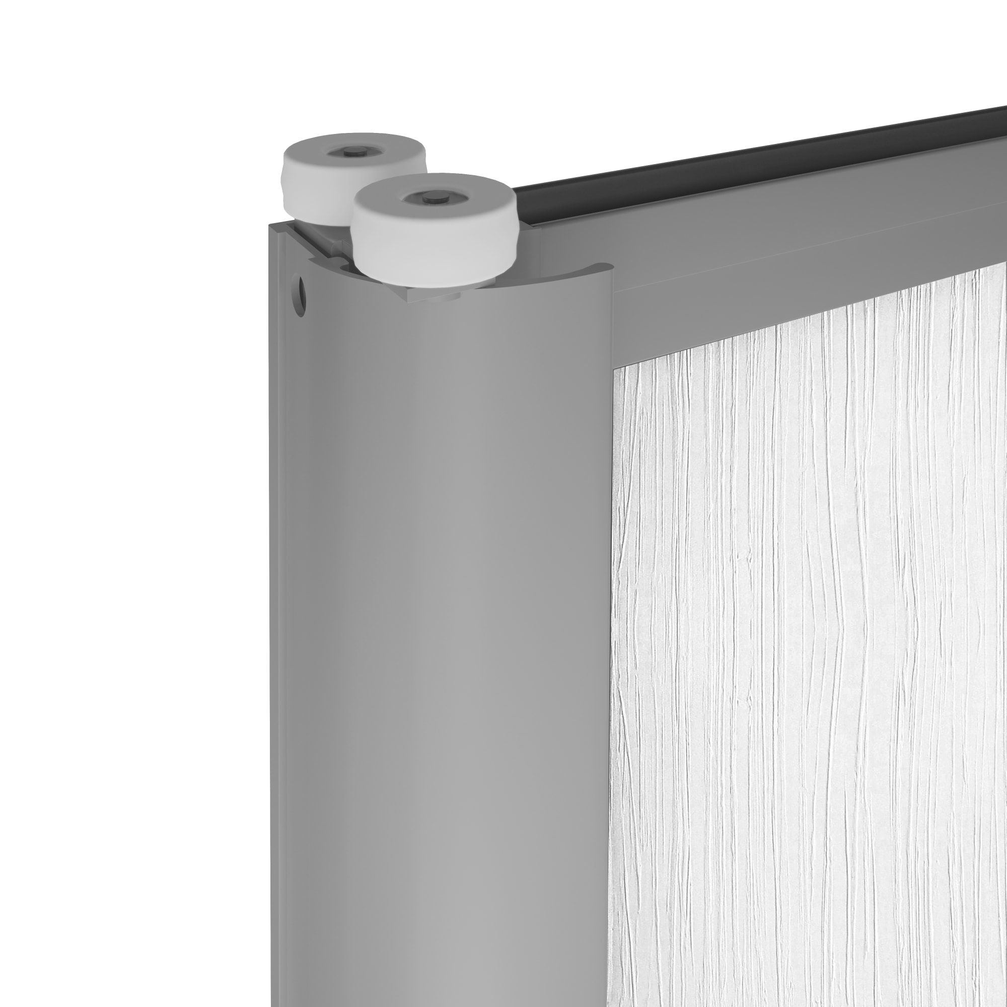 SPACEO Дверь-купе раздвижная белый ясень с алюминиевым профилем 82335363 STLM-0024804 - Вид №2