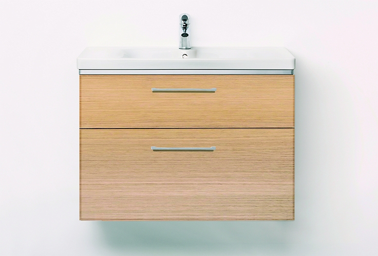 9610162101 IDO Glow напольная тумба под умывальник, с двумя ящиками, W = 880 мм, W1 = 900 мм, дуб - Вид №9