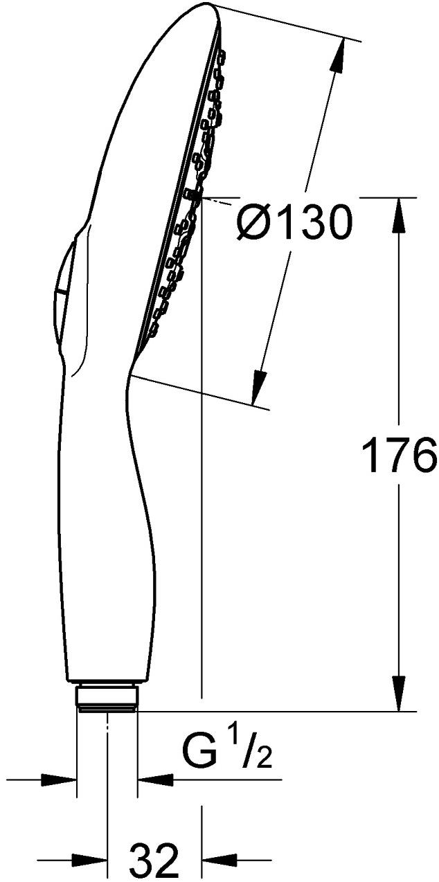 Ручной душ GROHE Power&Soul (4 режима), хром/глиняный (27672HF0) - Вид №6