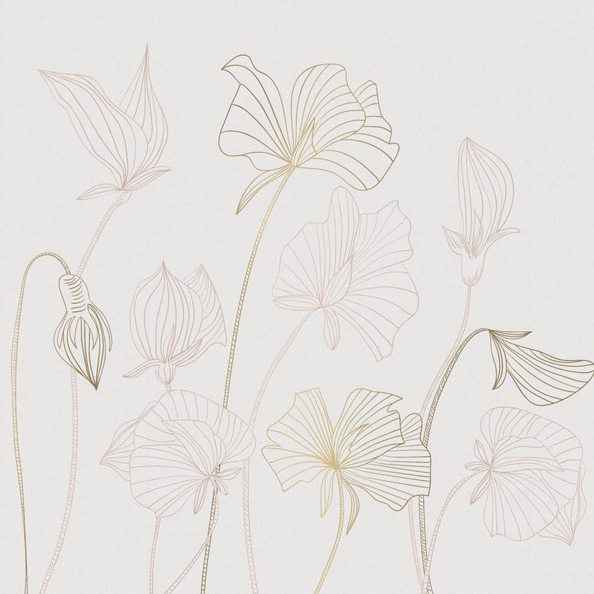YO2 Металлические флизелиновые обои с цветочными мотивами Modern foils sun-id-1498145 - Вид №1