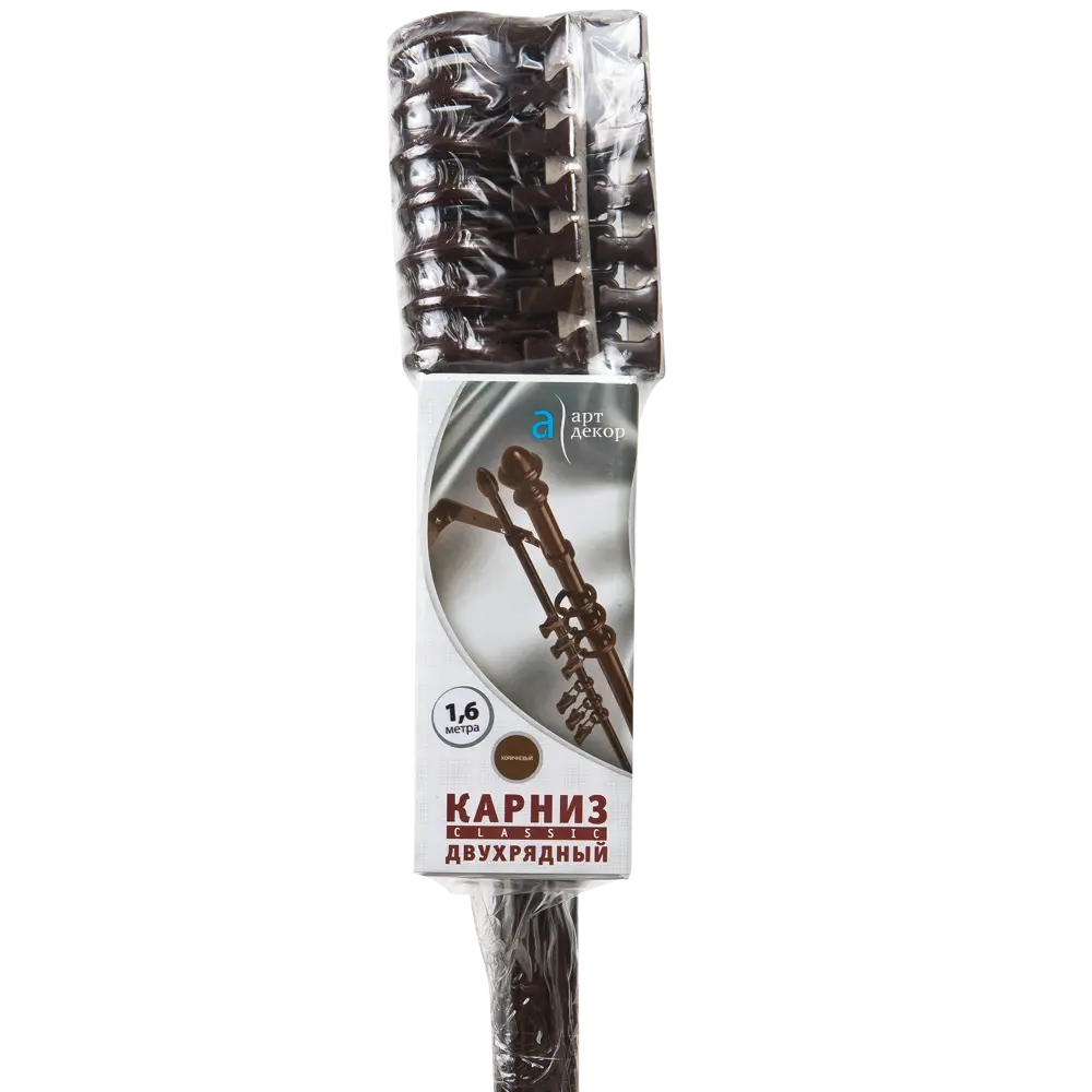 Карниз двухрядный Classic 160 см металл цвет коричневый 16193513 STLM-2157533 АРТ-ДЕКОР  - Вид №2
