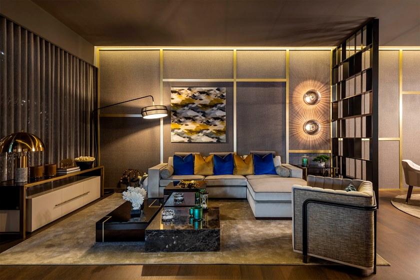 Stylish Club Квадратный журнальный столик из латуни и дерева Fortune Scf.f04 - Вид №2