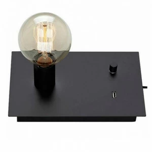 Настольная лампа черная без плафона с USB Load 107056 MARKSLOJD КЛАССИЧЕСКИЕ 337342 Прозрачный;черный