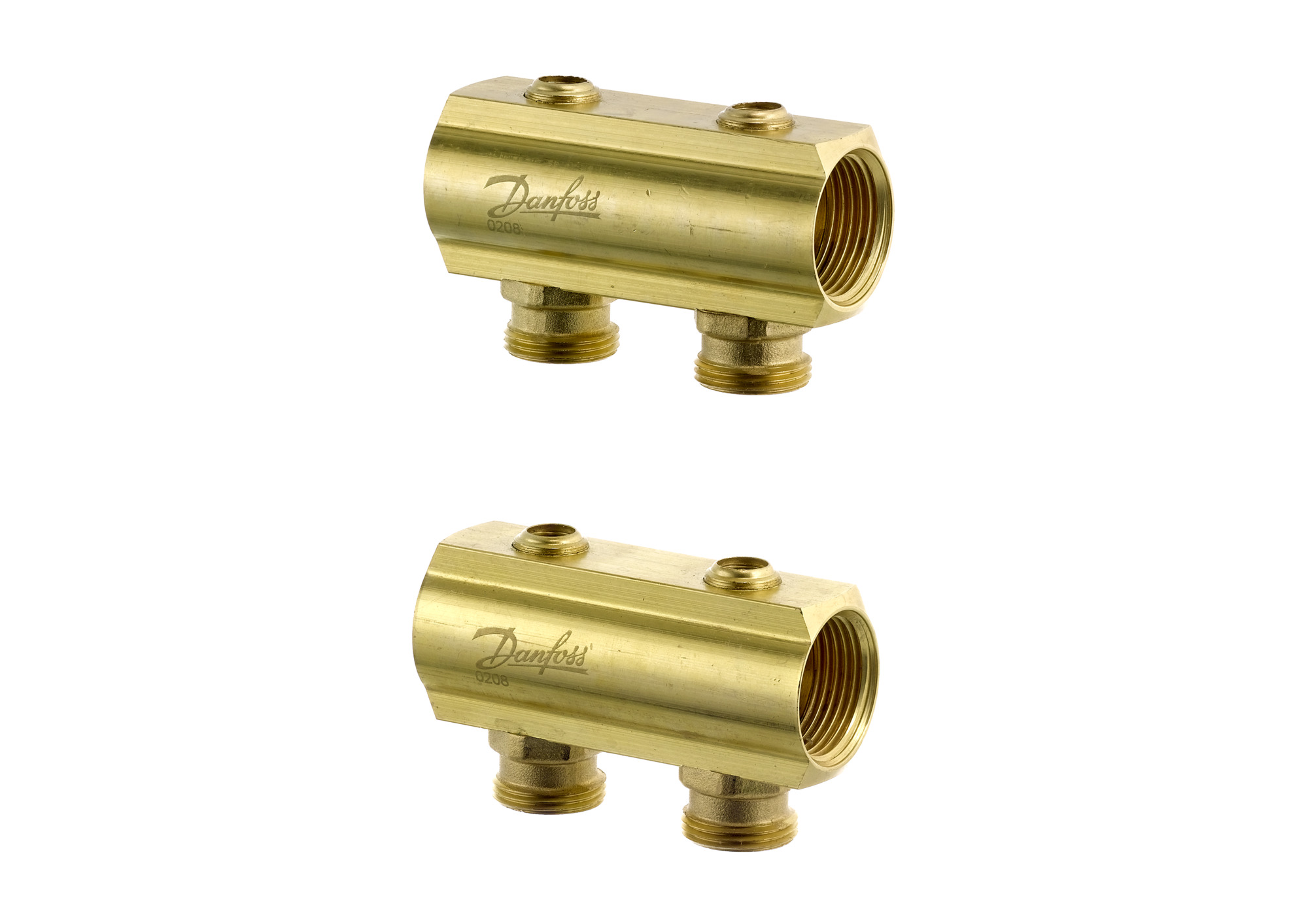 Danfoss Распределительные коллекторы типа FHF для систем водяного отопления с внутренней резьбой FHF Коллектор с запорн. вентилем 7+7 088U0547  - Вид №10