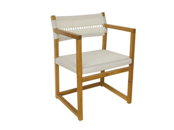 Стул для сада из тикового дерева с подлокотниками Il Giardino di Legno Emily ARCH-00122674