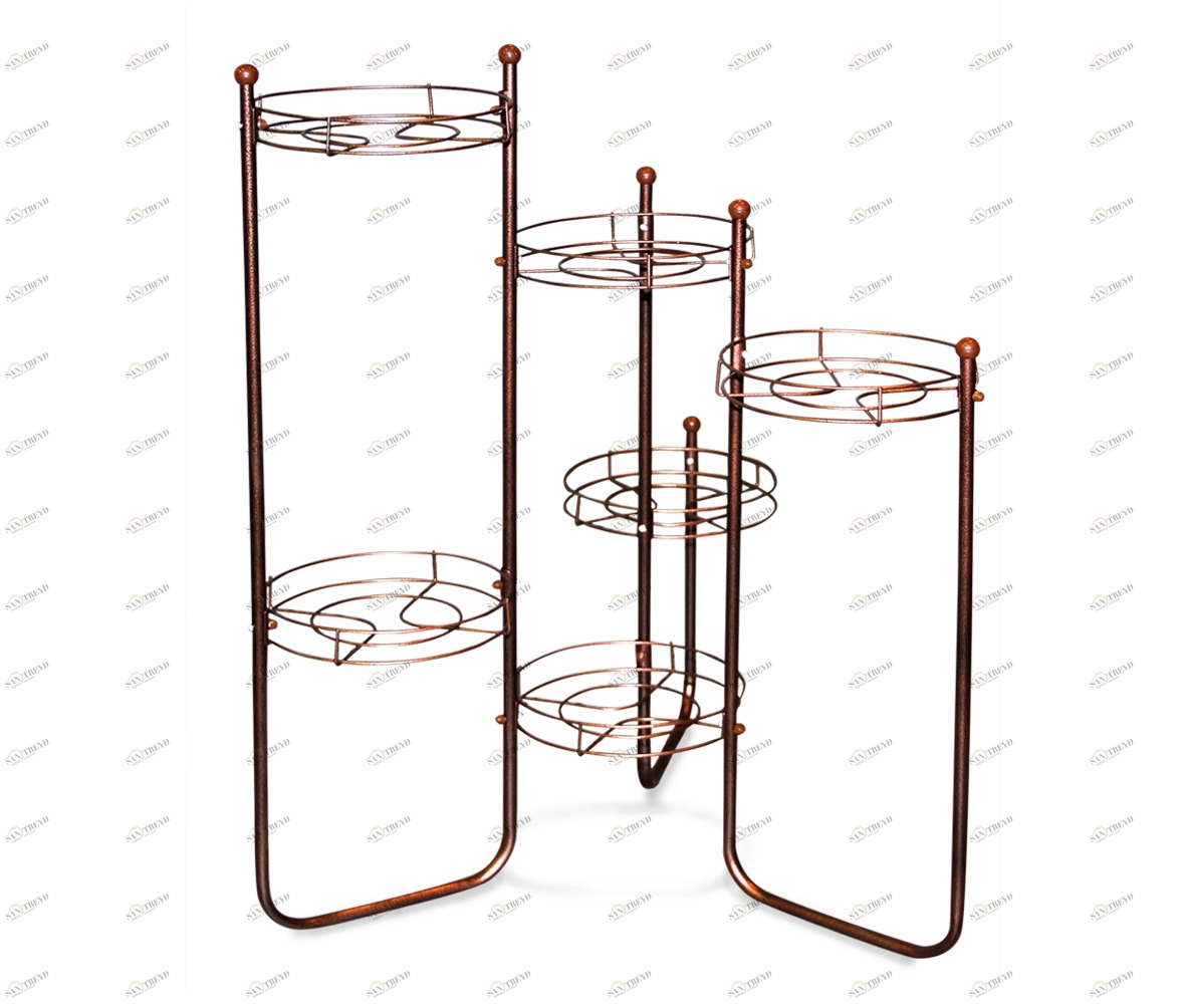 Подставка для цветов Kaskad 3 медь коричневая SHEFFILTON ПОДСТАВКИ ДЛЯ ЦВЕТОВ 014989 Медный 