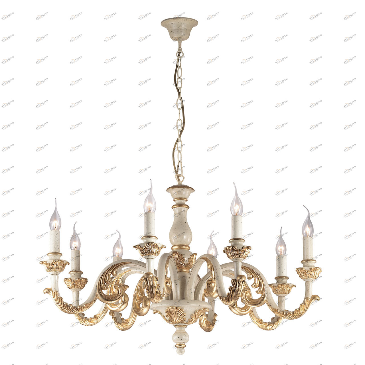 Подвесная люстра Ideal Lux Giglio SP8 Oro IDEAL LUX ДИЗАЙНЕРСКИЕ, GIGLIO ORO 057358 Золотой 