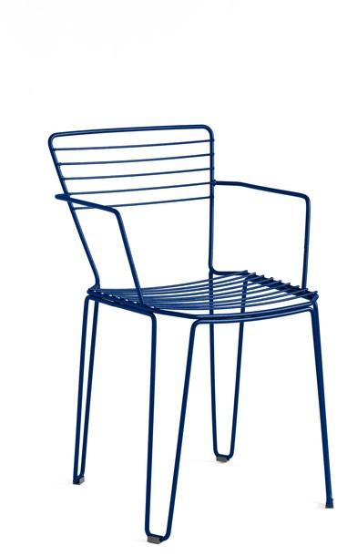 iSimar Садовый стул из оцинкованной стали с подлокотниками Menorca 8035 - Вид №3