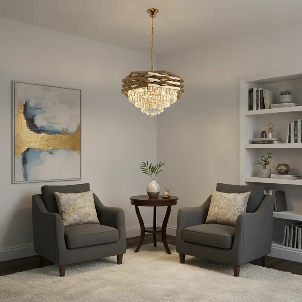 Люстра подвесная Rose 8 ламп 15 м² цвет золото ESTARES STLM-2081295 - Вид №7