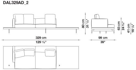 B&B Italia 3-х местный тканевый диван Dock sun-id-1376507 - Вид №57
