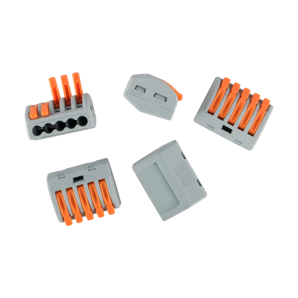 84746779 Клеммы соединительные монтажные с рычажком Duwi СМК 222-415 5-проводные 4мм² серые 20шт 26747 8 STLM-1106498  - Вид №8