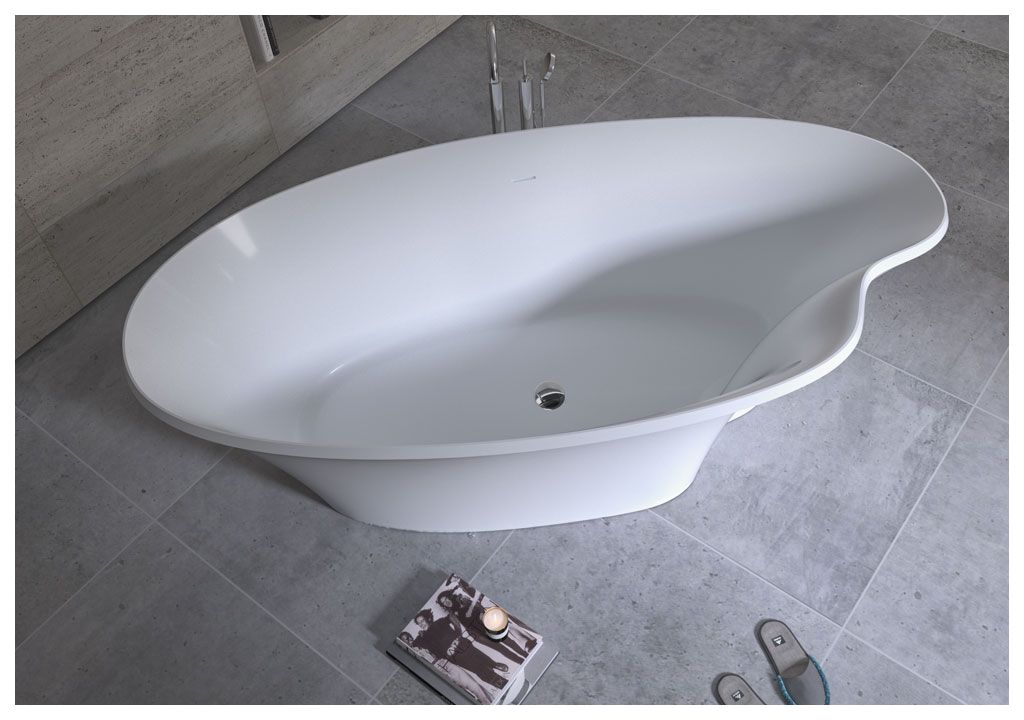 Ванна из искусственного камня Aquanet Desire V9-N 180x90, глянцевая V9N - Вид №2