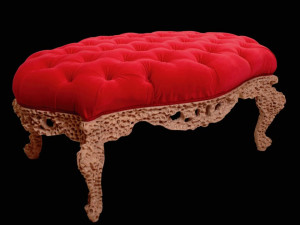 Прямоугольный бархатный Оттоман