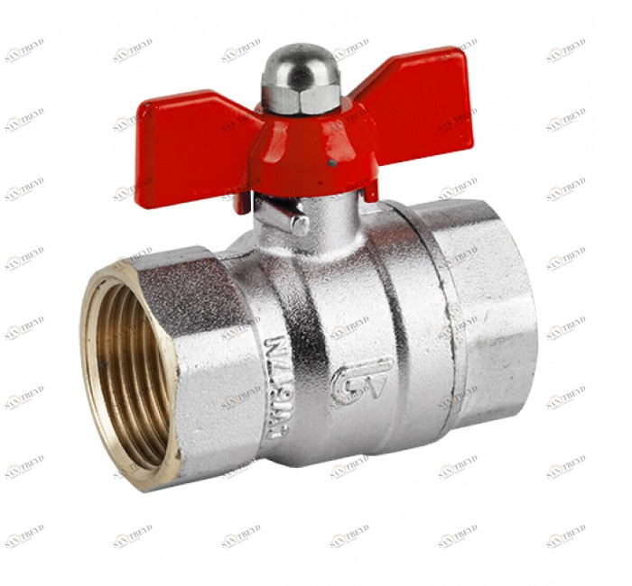 GENEBRE 3037 06 Шаровой кран (красная ручка-бабочка) 