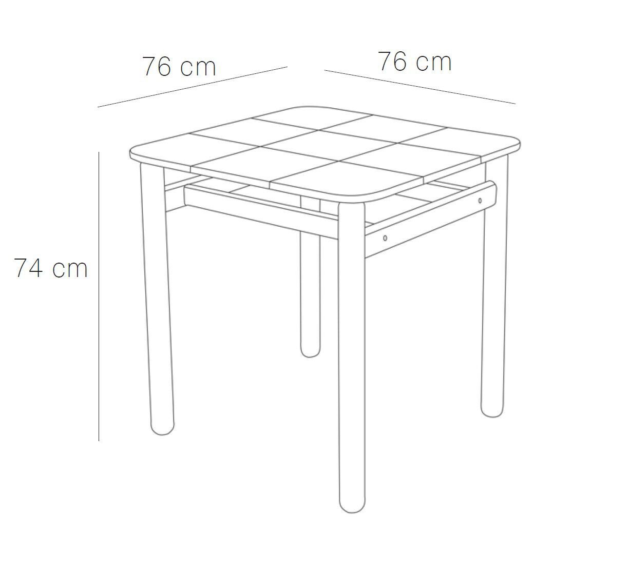 Керамический квадратный садовый стол calma Brava ARCH-00129899 - Вид №6